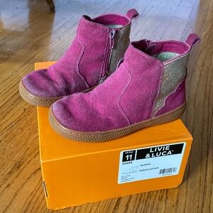 Livie & Luca SPARK Ankle Boot | Magenta and Gold